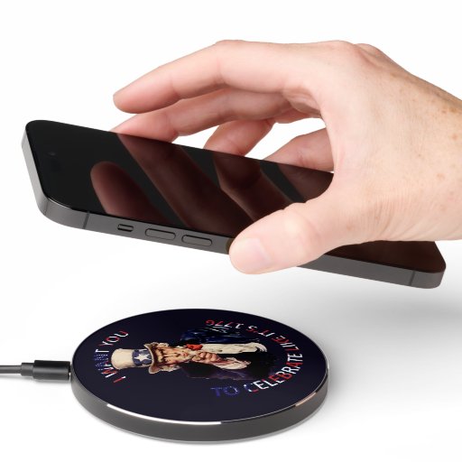 Uncle Sam I Want You To Celebrate Like Its 1776 Wireless Charger