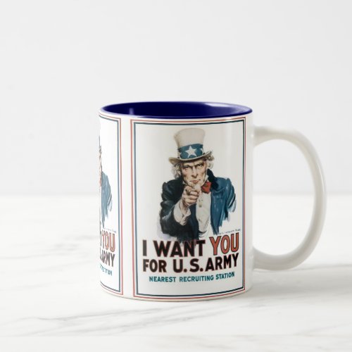 Uncle Sam I Want YOU Two_Tone Coffee Mug