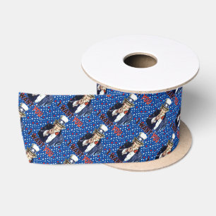 Uncle Sam I Want You With Stars and Stripes Satin Ribbon