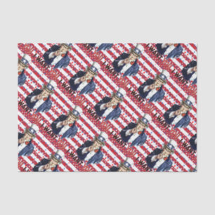 Uncle Sam I Want You With Stars and Stripes Tissue Paper