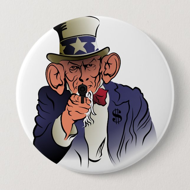 Uncle Sam in color Button (Front)
