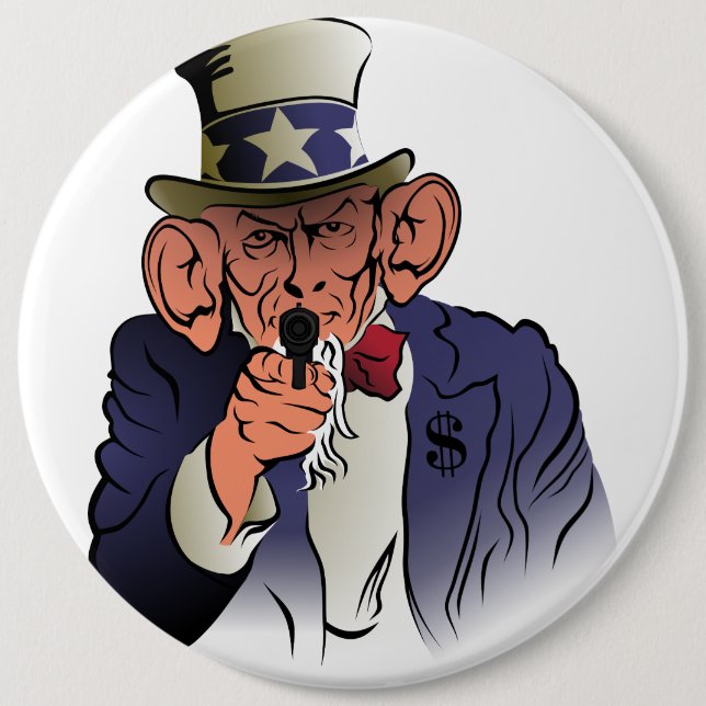 Uncle Sam in color Button (Front)