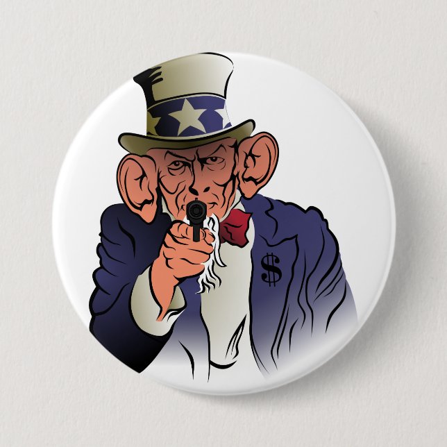 Uncle Sam in color Button (Front)