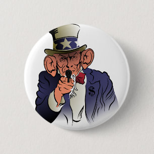 Uncle Sam in color Button