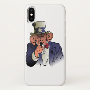 Uncle Sam in color iPhone X Case