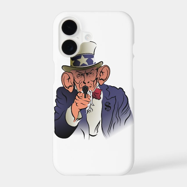 Uncle Sam in color Iphone Case (Back)