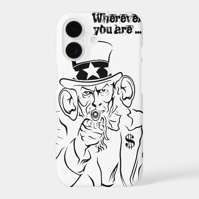 Uncle Sam Iphone Case (Back)