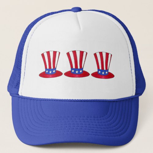 Uncle Sam July 4th USA Patriotic American Flag Trucker Hat