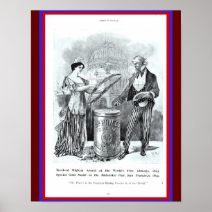 Uncle Sam, Lady Liberty, Dr. Price's Baking Powder Poster