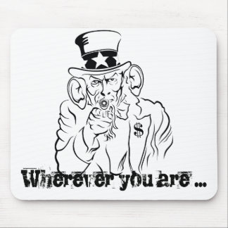 Uncle Sam listening Mouse Pad