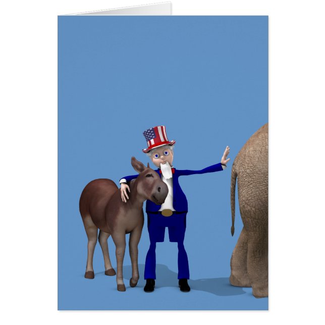 Uncle Sam Loves Donkeys Cards (Front)