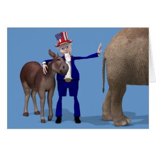Uncle Sam Loves Donkeys Cards