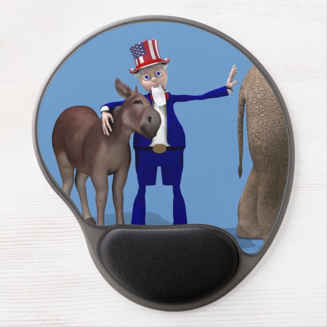 Uncle Sam Loves Donkeys Gel Mouse Pad (Front)
