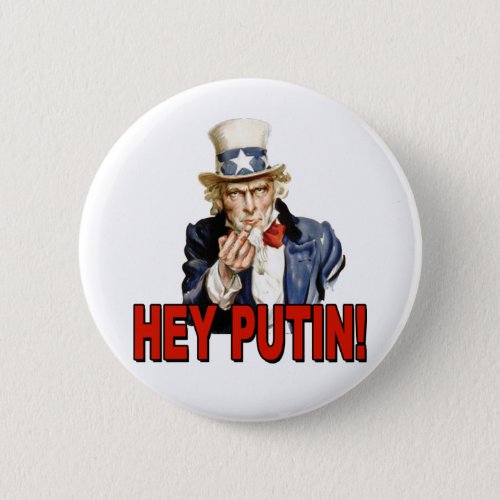 Uncle Sam Middle Finger Hey Putin  Button