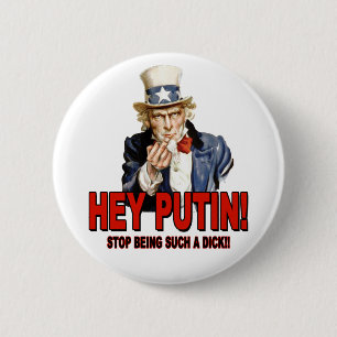 Uncle Sam Middle Finger Hey Putin Dick Button