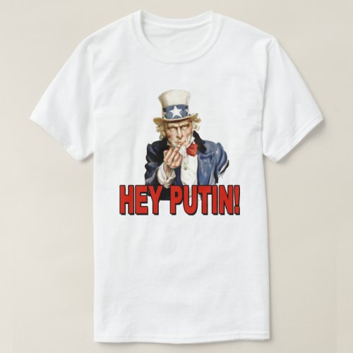 Uncle Sam Middle Finger Hey Putin T_Shirt