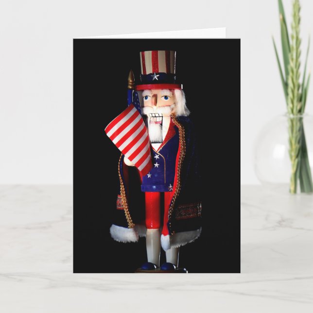 Uncle Sam Nutcracker Holiday Card (Front)