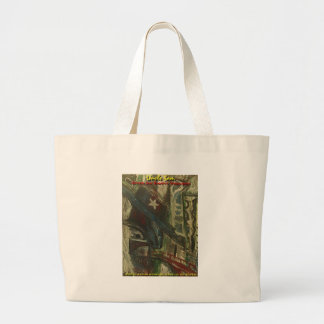 uncle sam over an empty freeway large tote bag
