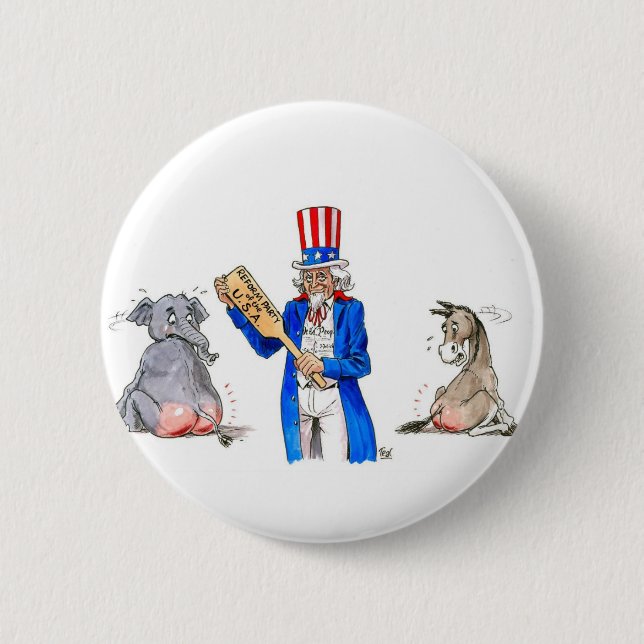 Uncle Sam Paddle Button (Front)