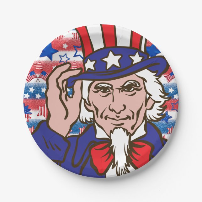 Uncle Sam Paper Plate (Front)
