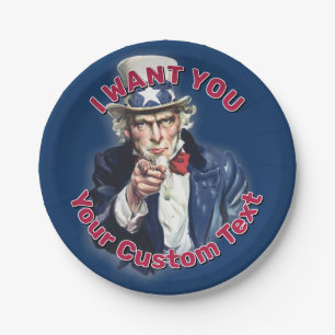 Uncle Sam Paper Plates