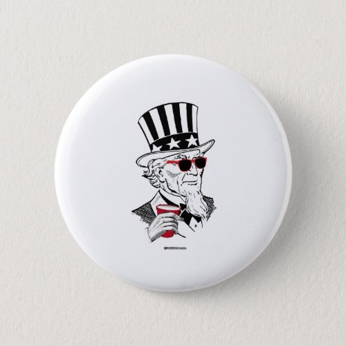 Uncle Sam Party Animal Pinback Button