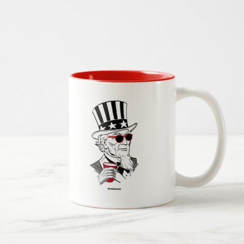 Uncle Sam Party Animal Two_Tone Coffee Mug