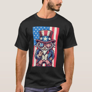 Uncle Sam Patriotic American Flag 4th Of July Men T-Shirt