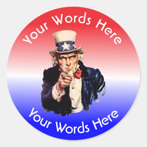 Uncle Sam Patriotic Custom Sticker