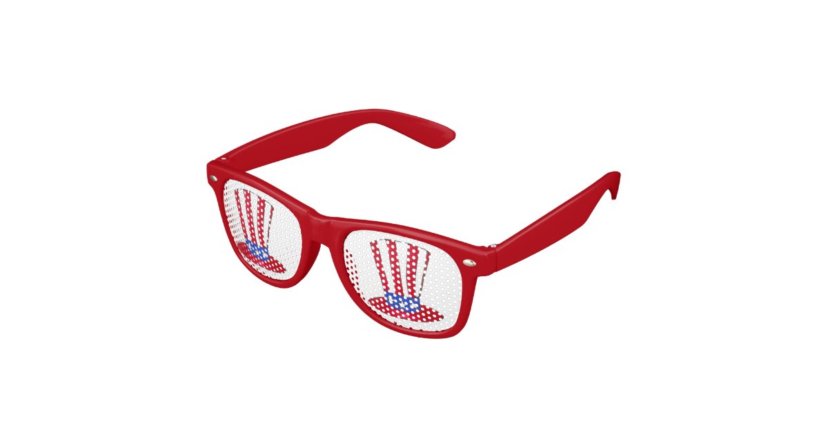 Sunglasses July 4th America Top | Patriotic Uncle Sam Retro USA Hat Zazzle