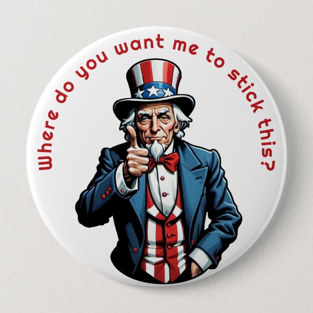 Uncle Sam Personalize Button (Front)