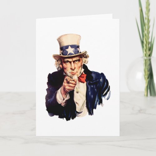 Uncle Sam Pointing His Finger Card