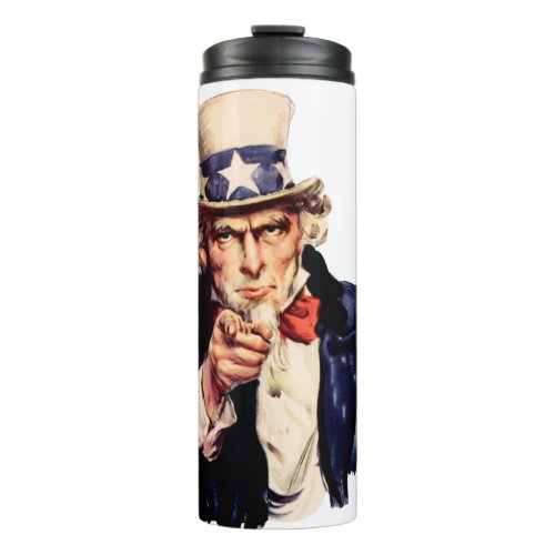Uncle Sam Pointing His Finger Thermal Tumbler