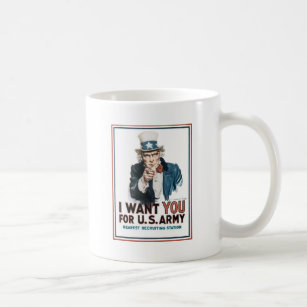 Uncle Sam Poster, America. I Want You For... Coffee Mug