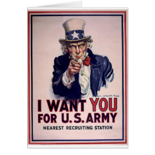 Uncle Sam Recruitment Poster Cards