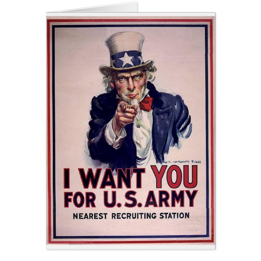 Uncle Sam Recruitment Poster Cards (Front)