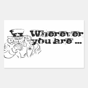 Uncle Sam Rectangular Sticker