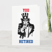 Uncle Sam retirement card