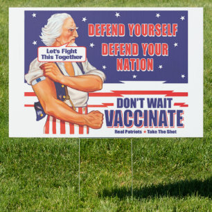 Uncle Sam Retro Vaccinate Add Your Own Slogan Sign