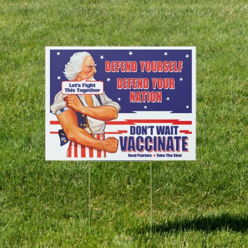 Uncle Sam Retro Vaccinate Add Your Own Slogan Sign