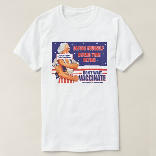 Uncle Sam Retro Vaccinate Add Your Own Slogan T_Shirt