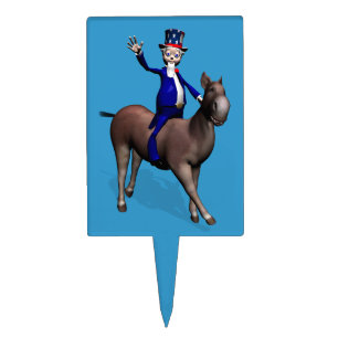 Uncle Sam Riding On Donkey Cake Topper