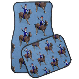 Uncle Sam Riding On Donkey Car Mat