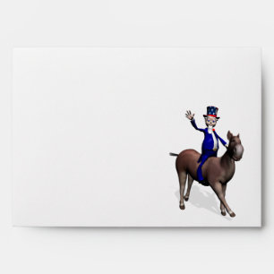 Uncle Sam Riding On Donkey Envelope
