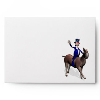 Uncle Sam Riding On Donkey Envelope