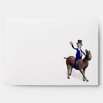 Uncle Sam Riding On Donkey Envelope by Emangl3D at Zazzle
