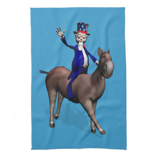 Uncle Sam Riding On Donkey Towel