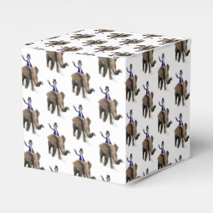 Uncle Sam Riding On Elephant Favor Boxes
