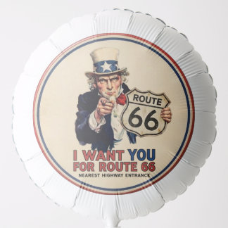 Uncle Sam Route 66 Vintage Patriotic Foil Balloon