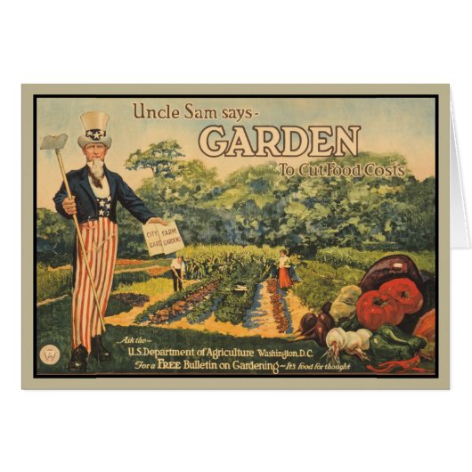 Uncle Sam says: garden to cut food costs (Front Horizontal)